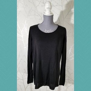 Babaton Black Lightweight Knit Open Back Top